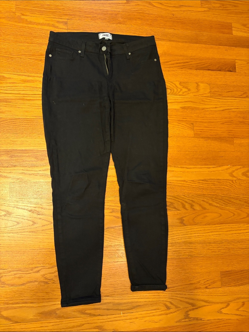 PAIGE Black Skinny Jeans - Sleek High-Rise Fit